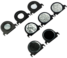 Picture of optics kits for laser lights projections and laser shows.