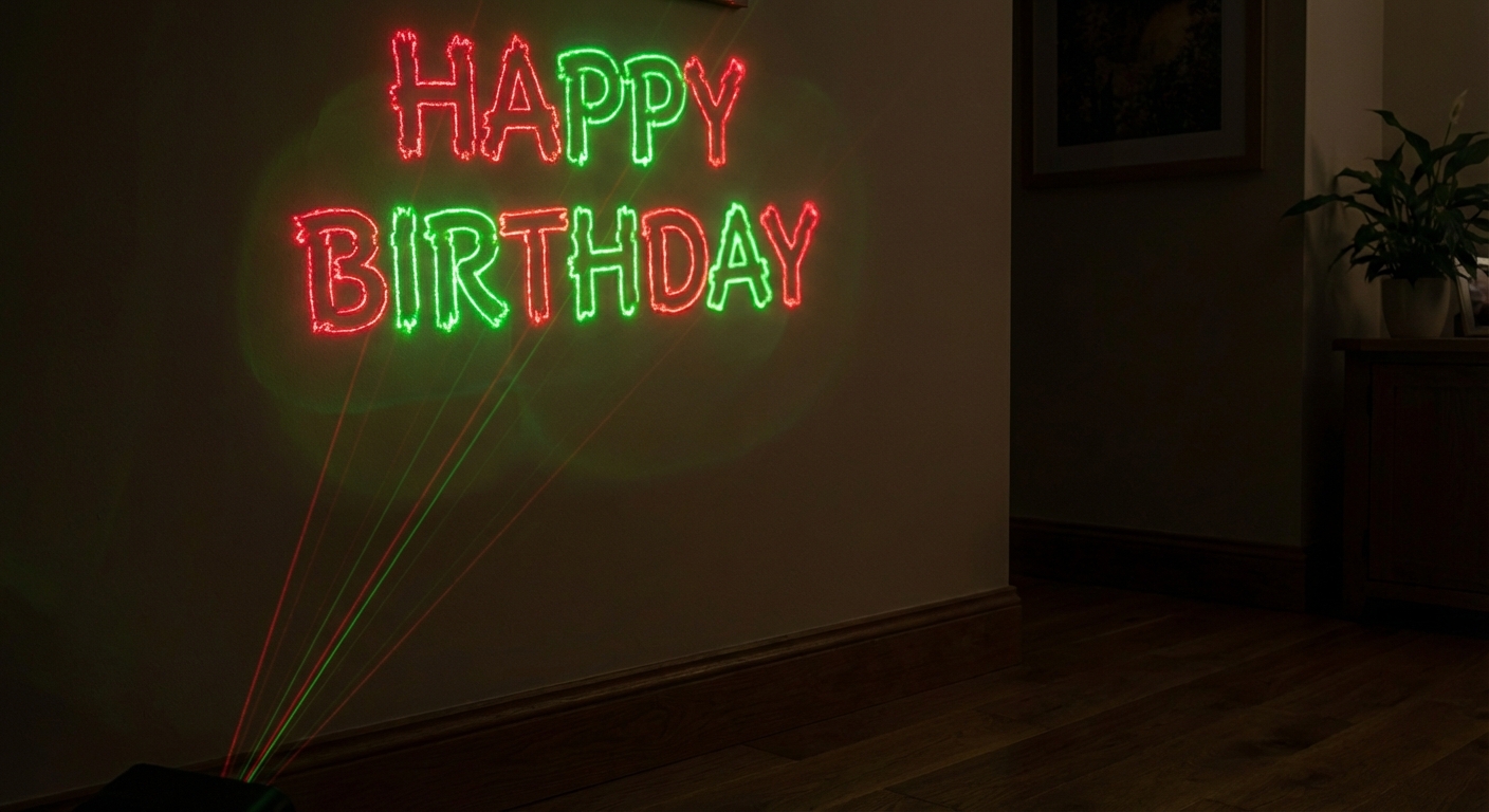 Birthday Laser Light Projection